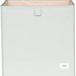 3 sprouts Cube de rangement en tissu recyclé Uni vert