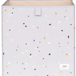 Hot Cube de rangement en tissu recyclé Terrazzo gris clair Cube De Rangement
