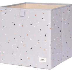 Hot Cube de rangement en tissu recyclé Terrazzo gris clair Cube De Rangement