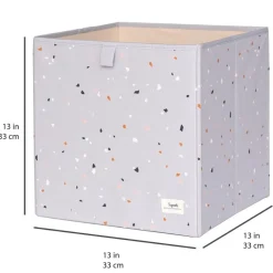 Hot Cube de rangement en tissu recyclé Terrazzo gris clair Cube De Rangement