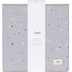 Hot Cube de rangement en tissu recyclé Terrazzo gris clair Cube De Rangement