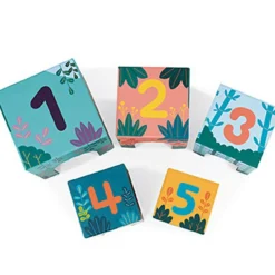 Hot Cubes à empiler avec figurines Animaux WWF (5 cubes) Jouet À Empiler