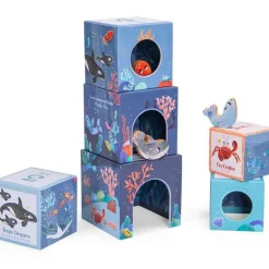 Discount Cubes empilables + personnages Les aventures de Paulie (6 cubes) Jouet À Empiler