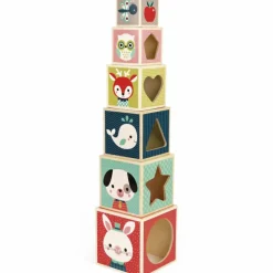 Clearance Cubes empilables baby forest (6 cubes) Jouet À Empiler