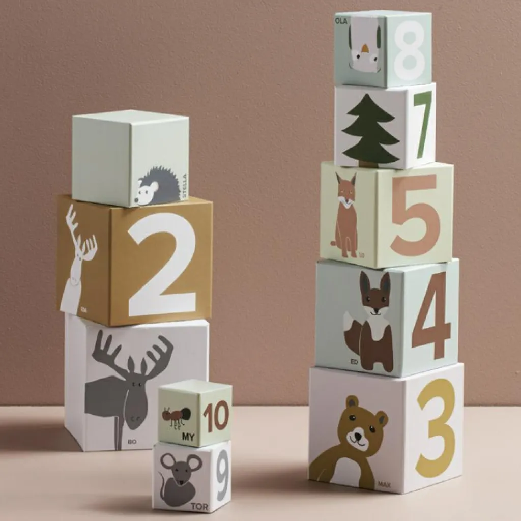 Best Cubes empilables Edvin (10 pièces) Jouet À Empiler