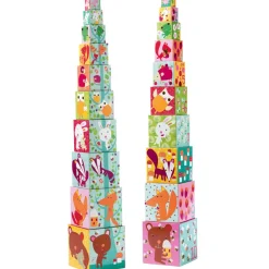 Sale Cubes empilables Forêt (10 cubes) Jouet À Empiler