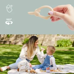 Cuillère de dentition 2 en 1 Beige Couverts