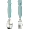 Cuillère et fourchette Sea friends bleus Yummy+ Couverts