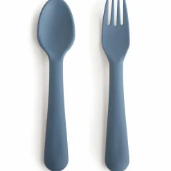 Mushie Cuillère et fourchette Twilight Blue