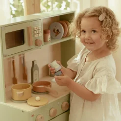 Cuisine en bois Vert Enfant Cuisine Enfant