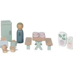 Best Cuisine et accessoires en bois pour maison de poupées Accessoires Pour Univers De Jeu