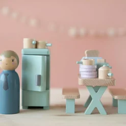 Best Cuisine et accessoires en bois pour maison de poupées Accessoires Pour Univers De Jeu