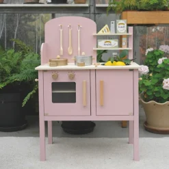 Best Cuisinière en bois rose Enfant Cuisine Enfant