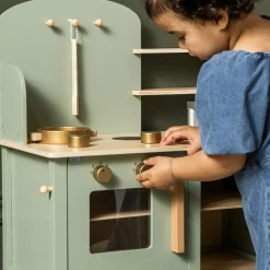 Best Cuisinière en bois Verte Enfant Cuisine Enfant