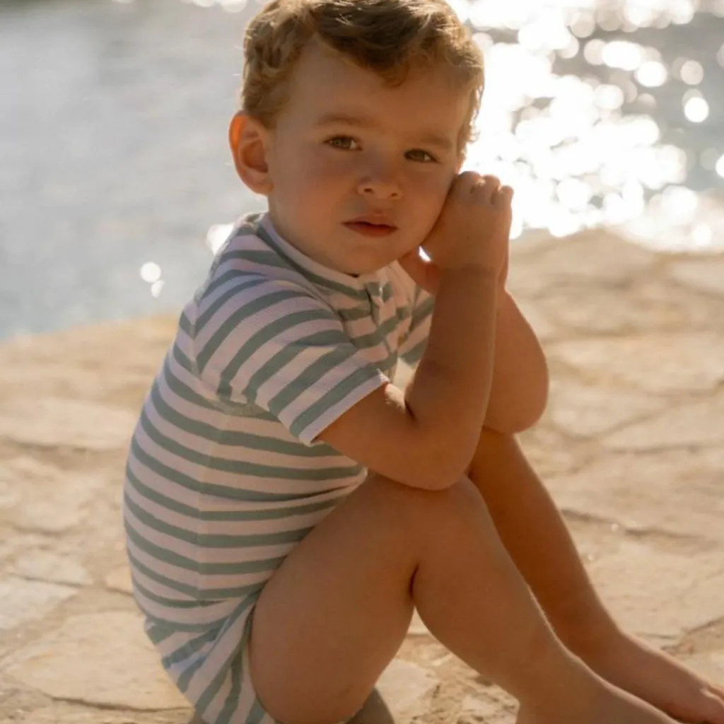 New Culotte de bain à volants Stripes Surf Blue (1-2 ans) Maillot De Bain