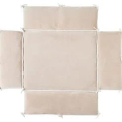 Best Cuvette de parc en veloudoux Bali, Moka & Snow (75x95 cm) Tour De Lit