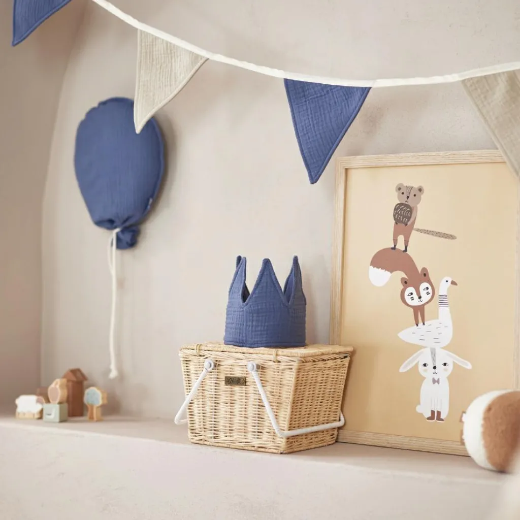 Jollein Décoration à suspendre Ballon Jeans Blue