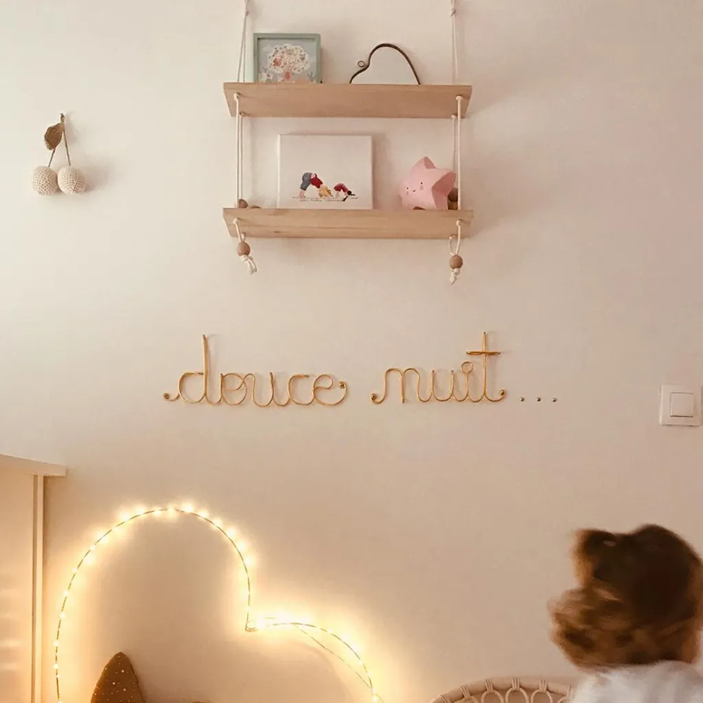 New Décoration murale dorée (personnalisable) Lettres Décoratives