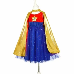 Online Déguisement Super Hero girl robe+cape (8-10 ans) Enfant Déguisement Enfant