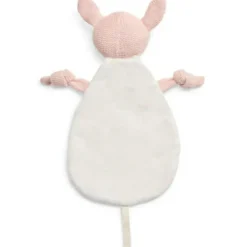 Doudou attache sucette biche en tricot rose pâle Doudou Attache Sucette