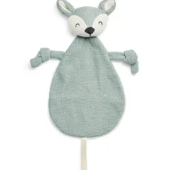 Jollein Doudou attache sucette biche en tricot vert cendre