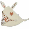 Hot Doudou attache sucette Caramel forest lapin petit cœur (35 x 25 cm) Doudou Attache Sucette