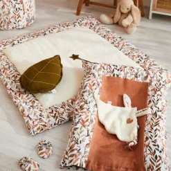 Hot Doudou attache sucette Caramel forest lapin petit cœur (35 x 25 cm) Doudou Attache Sucette