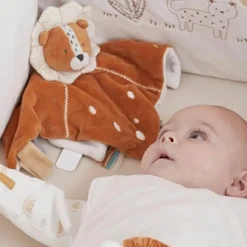 Sale Doudou attache sucette en veloudoux Babou Doudou Attache Sucette