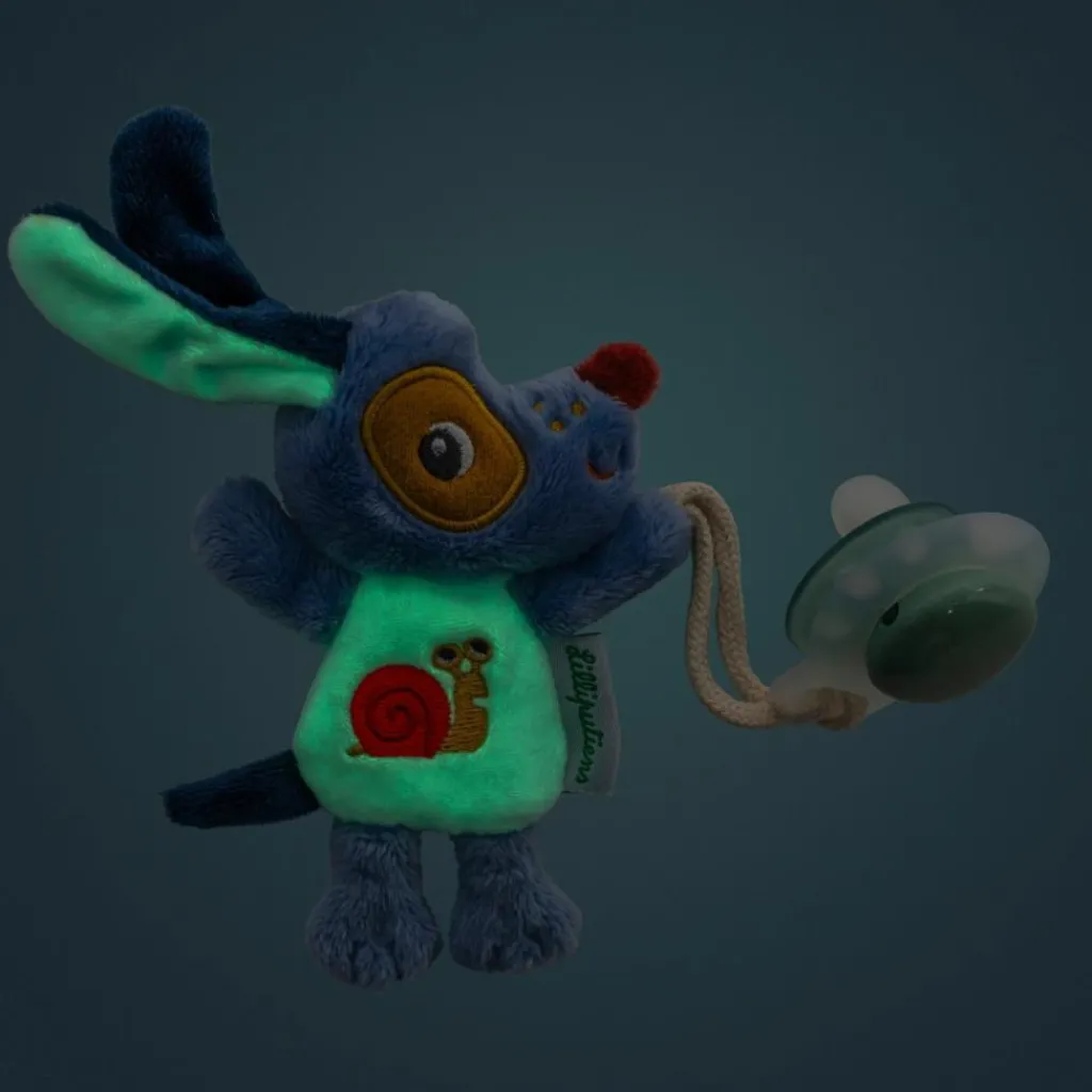 Sale Doudou attache sucette Jules Mini ami de la nuit Doudou Attache Sucette