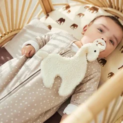 Jollein Doudou attache sucette Lama blanc