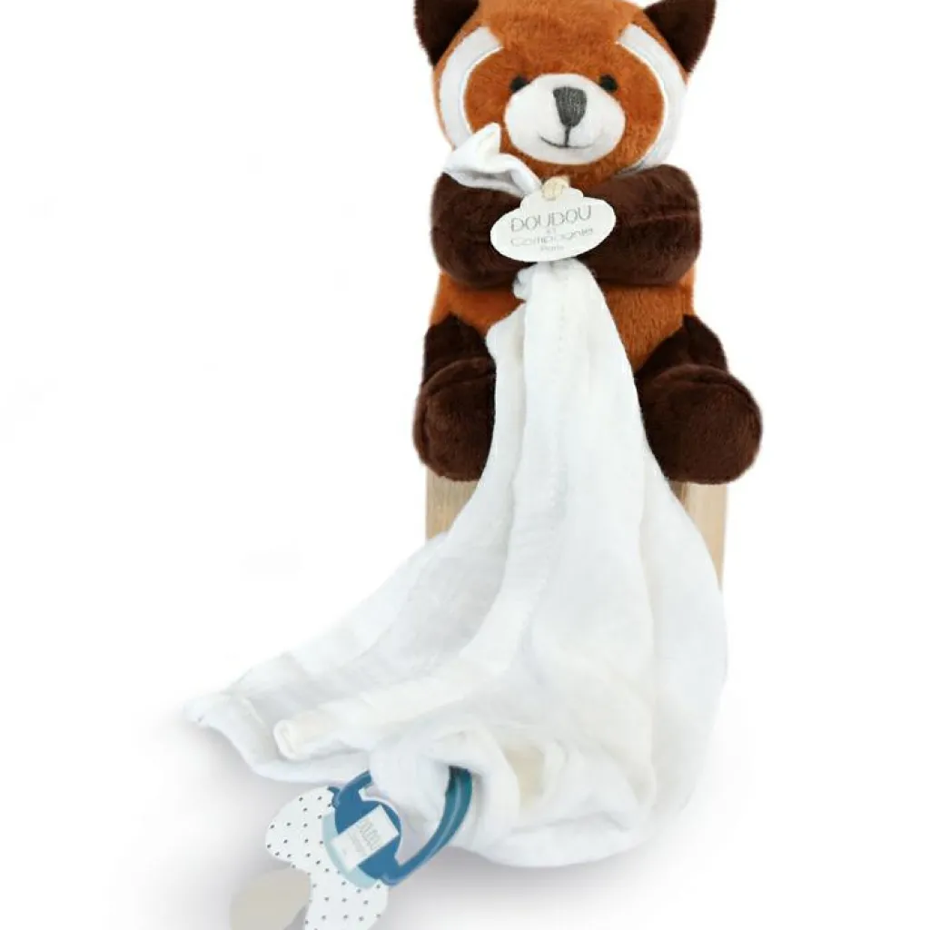 Doudou et Compagnie Doudou attache sucette Panda roux