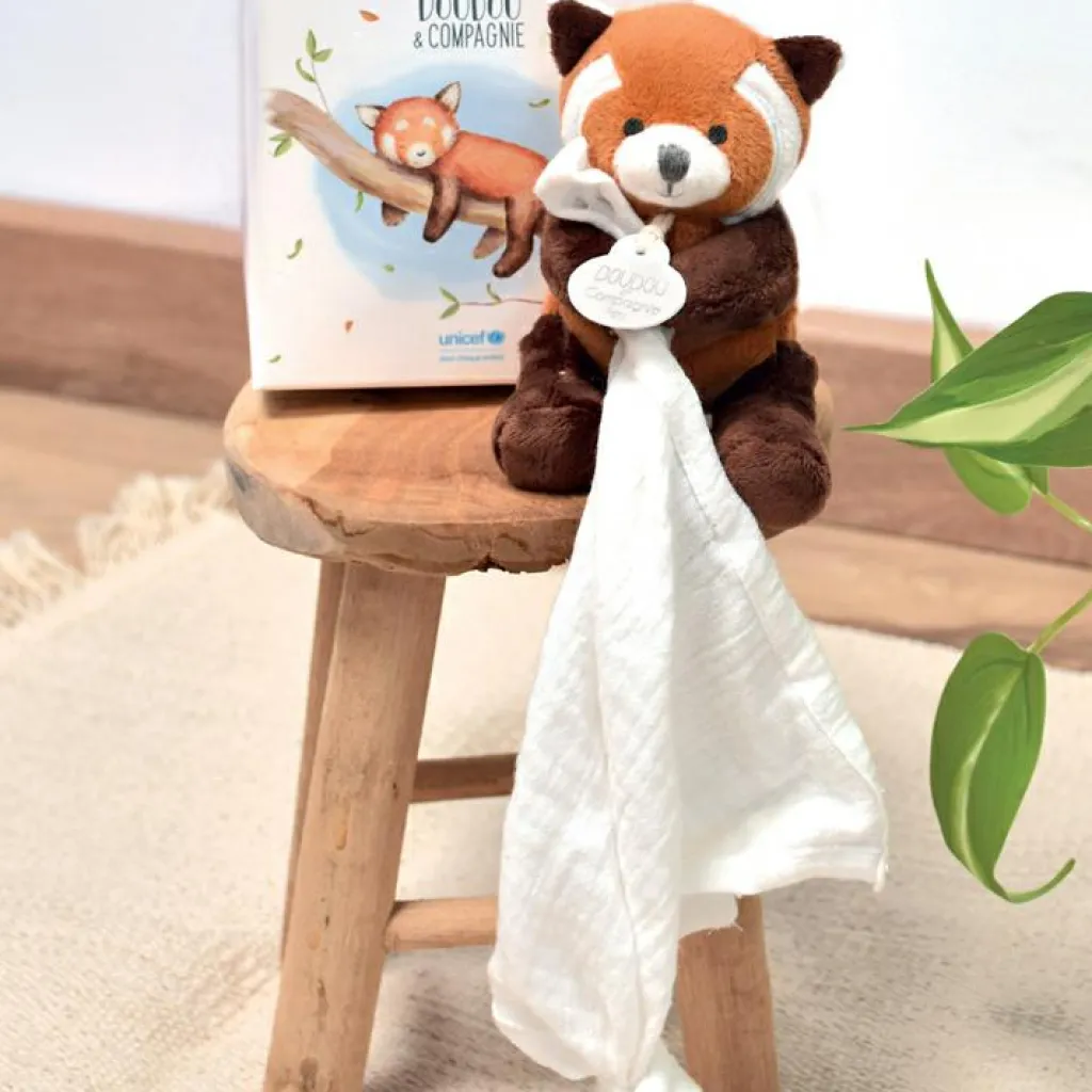 Doudou et Compagnie Doudou attache sucette Panda roux