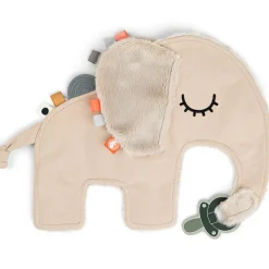 Doudou attache-sucette Elphee Sable Doudou Attache Sucette