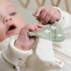 New Doudou attache-tétine en gaze de coton Champignon Doudou Attache Sucette