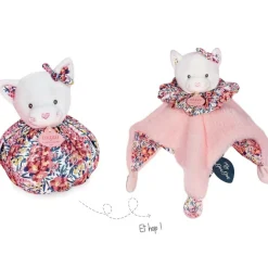 Discount Doudou boule 3 en 1 Chat Les petits futés Doudou Plat