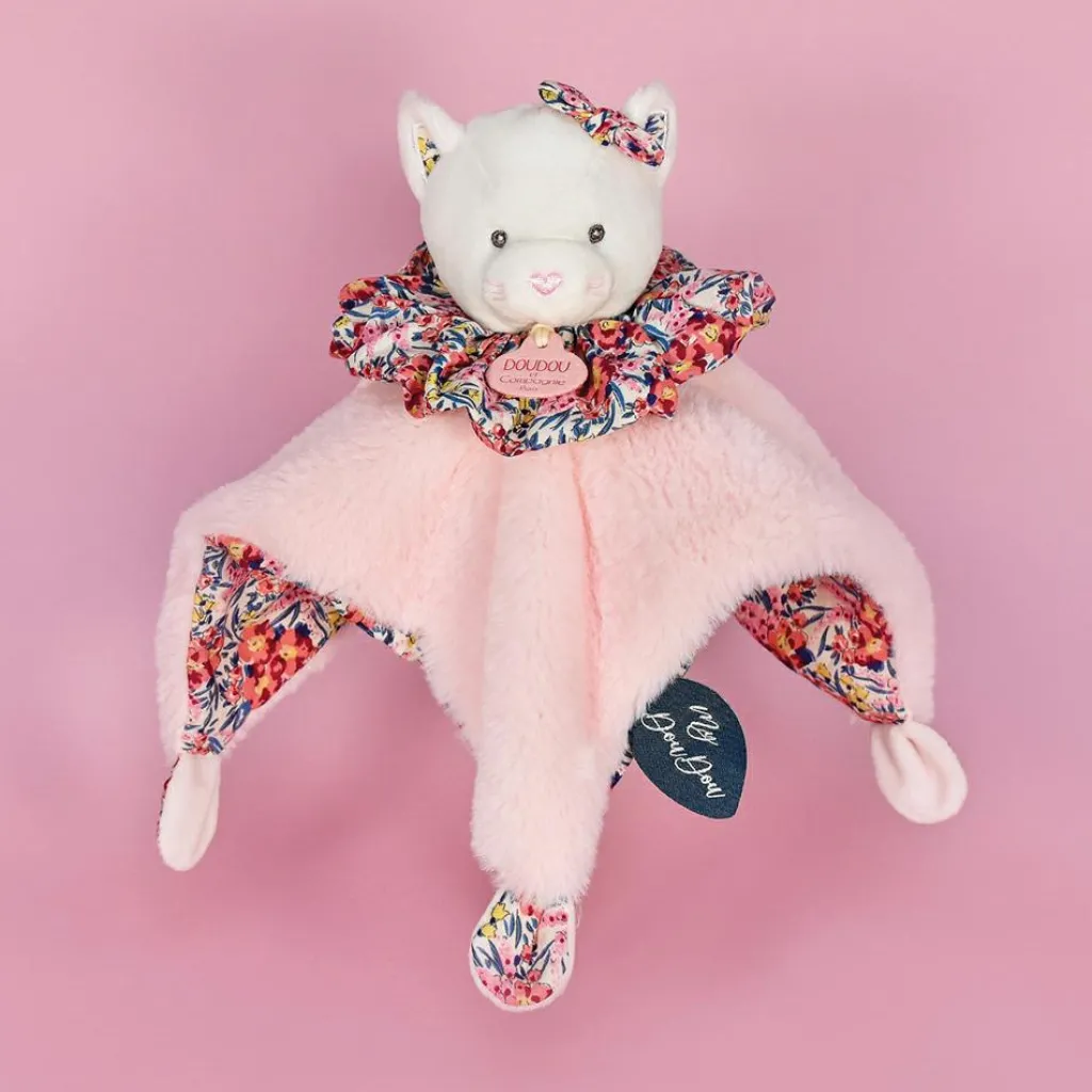 Discount Doudou boule 3 en 1 Chat Les petits futés Doudou Plat