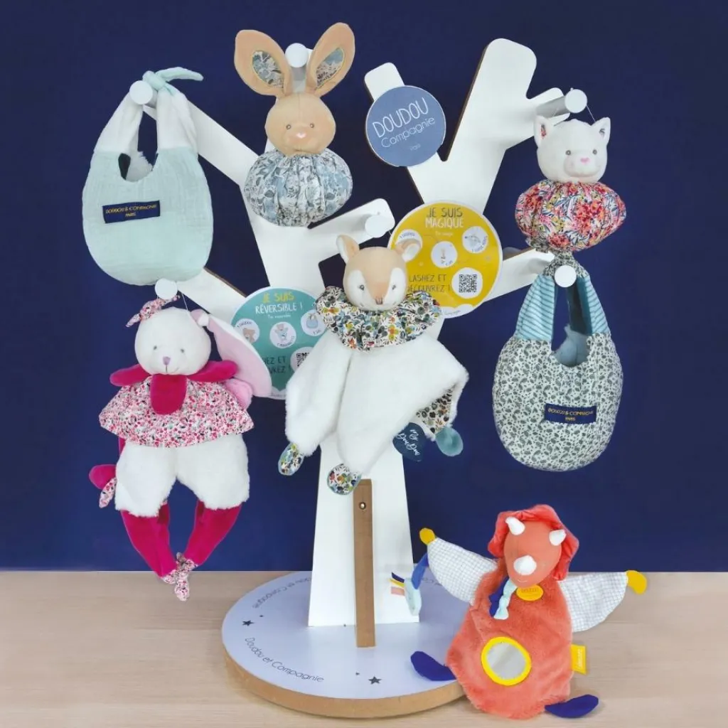Outlet Doudou boule 3 en 1 Faon Les petits futés Doudou Plat