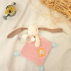 Doudou et Compagnie Doudou hochet Lapin Ciboulette Dans mon jardin (21 cm)