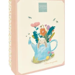 Doudou et Compagnie Doudou hochet Lapin Ciboulette Dans mon jardin (21 cm)