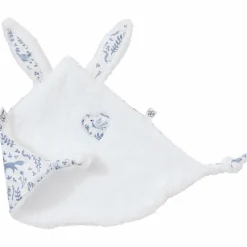 Sale Doudou lapin petit cœur forêt et microfibre blanc Doudou Attache Sucette