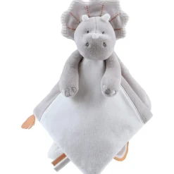 New Doudou marionnette Triceratops Ops en veloudoux greige (27 cm) Doudou Marionnette