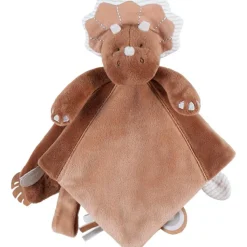 Hot Doudou marionnette Tricéraptos Ops en veloudoux cannelle (27 cm) Doudou Marionnette