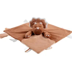 Hot Doudou marionnette Tricéraptos Ops en veloudoux cannelle (27 cm) Doudou Marionnette