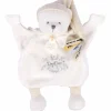 Hot Doudou Ours Cape Blanc (25 cm) Doudou Plat