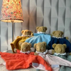 Online Doudou plat avec hochet Ours Celadon Doudou Plat