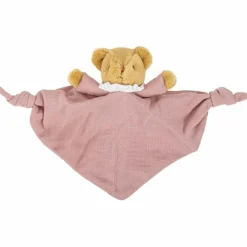 Trousselier Doudou plat avec hochet Ours Vieux Rose