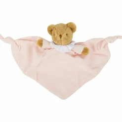 Discount Doudou plat avec Hochet Ours Rose poudré Doudou Plat