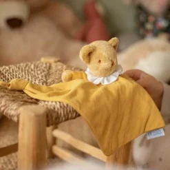 Trousselier Doudou plat avec hochet Ours Curry