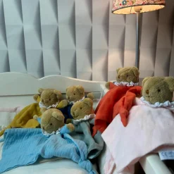 Trousselier Doudou plat avec hochet Ours Curry