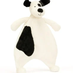 Jellycat Doudou plat Bashful Chien noir et crème (20 cm)